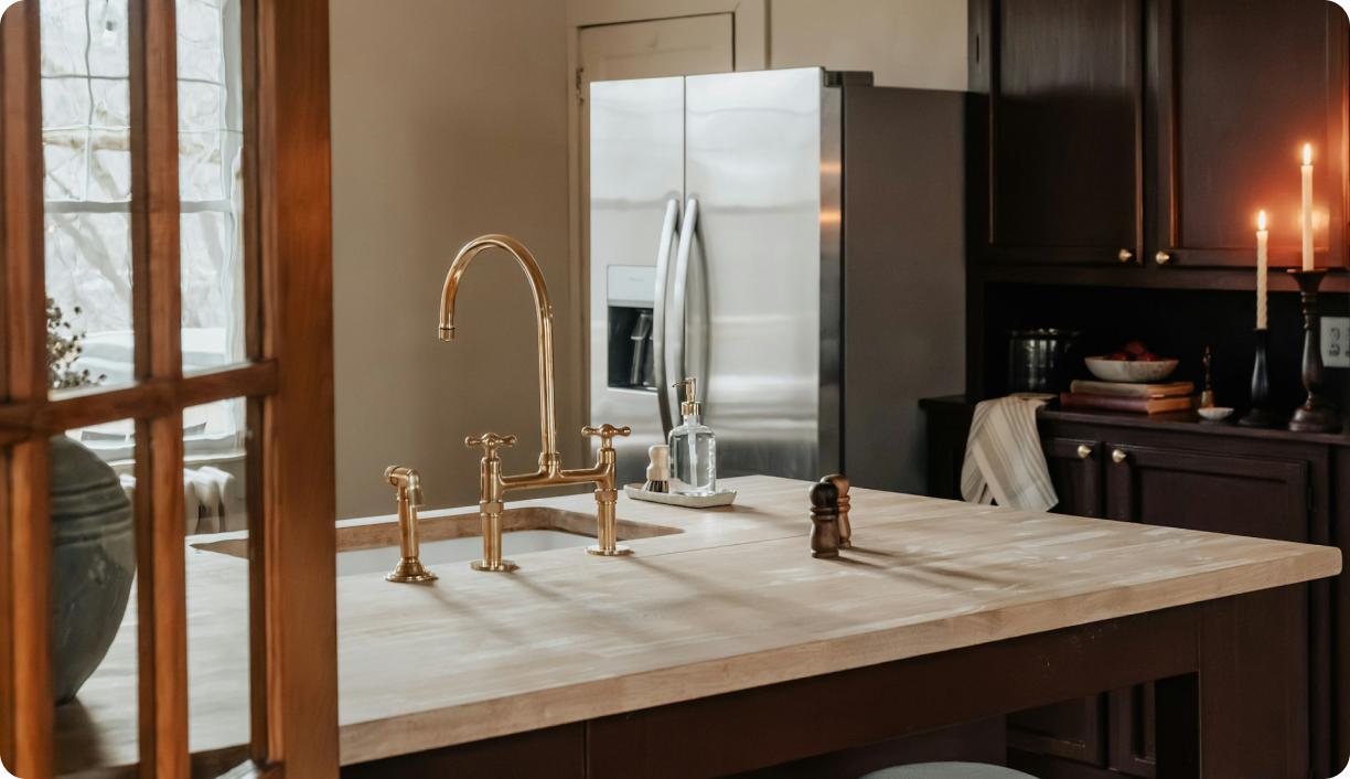 A kitchen built by Deep Blue Construction